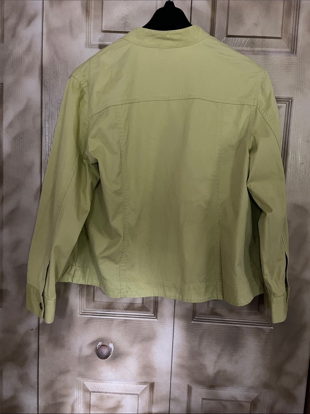 Chico's Light Lime Button-Front Jacket - Picture 3 of 4
